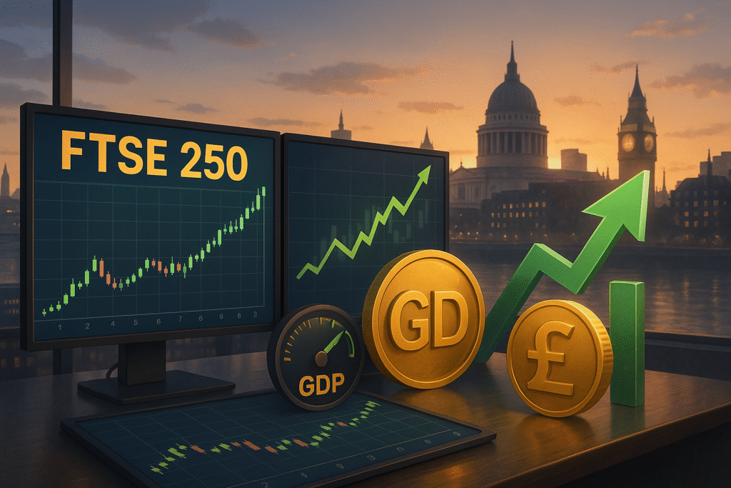 FTSE 250 GDP rally