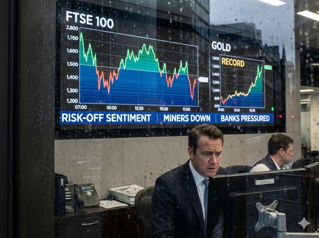 FTSE 100 Mixed as Gold Hits Record